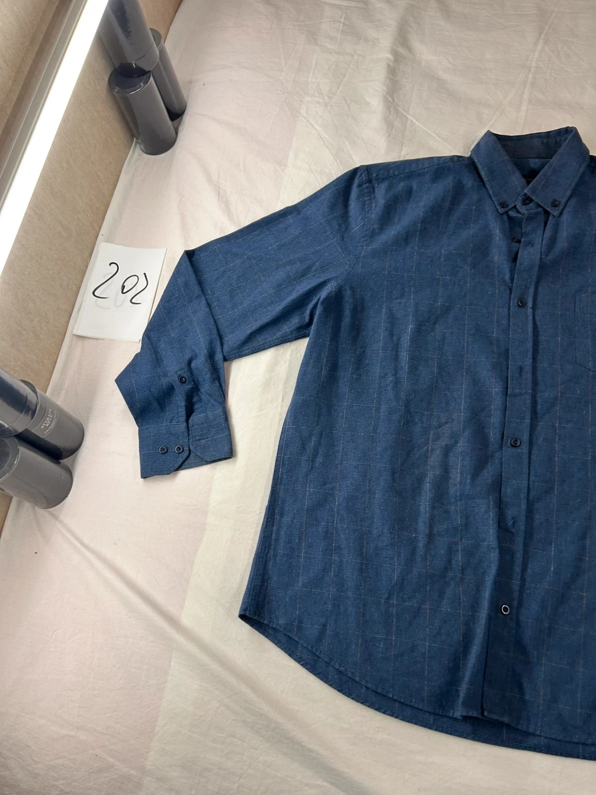 Blauw marine effen overhemd Cap 10 ten – photo 3